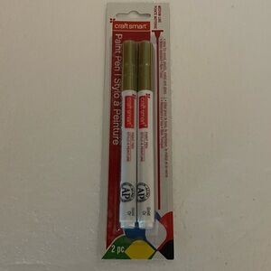 NWOT “Paint Pen” Gold Medium Line, 2 piece pen set, ideal for wood, plastic!